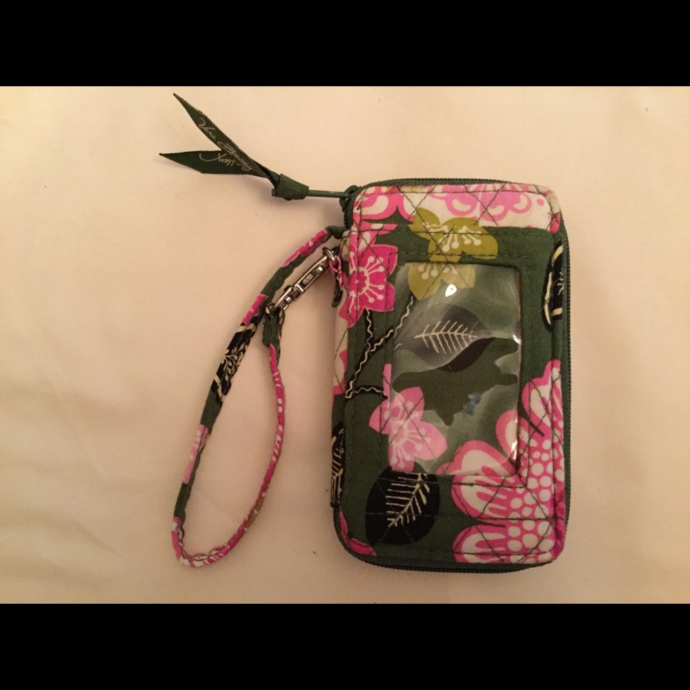 Vera Bradley Floral Compact Zip Wallet Wristlet